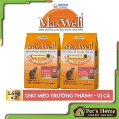 Hạt Maxwell [1,5kg - 1,6kg] thức ăn cho mèo, mèo con tốt cho thận vị cá Nhật Bản