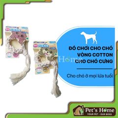 Vòng cotton Doggyman đồ chơi dạng vòng dây thừng siêu bền để gặm, huấn luyện cho chó