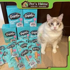 Bánh thưởng Regalos Cat Snack Tuna snack dạng cá, gà tươi nguyên miếng thơm ngon cho mèo Thái Lan
