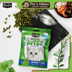 Bánh thưởng KitCat Breath BItes snack dạng viên giòn giúp sạch răng, thơm miệng cho mèo Singapore