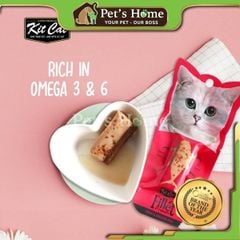 Bánh thưởng Kit Cat Fillet Fresh snack dạng thịt cá, gà nguyên miếng dinh dưỡng cho mèo Singapore