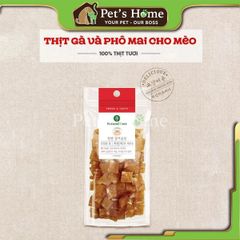 Bánh thưởng Natural Core snack thịt gà, cá ngừ, thịt gà phô mai sấy dẻo cho mèo Hàn Quốc túi 40g