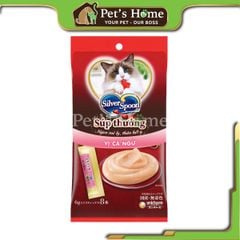 Súp Thưởng Cho Mèo Silver Spoon Treat Tube Hỗ Trợ Tiêu Hoá - Gói 8 Thanh (6gx8)