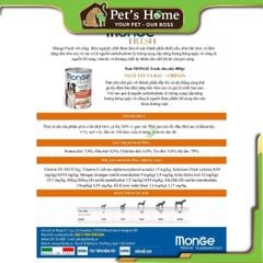 Pate Monge Fresh cho chó lon 400g