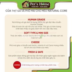 Bánh thưởng Natural Core snack thịt gà, cá ngừ, thịt gà phô mai sấy dẻo cho mèo Hàn Quốc túi 40g