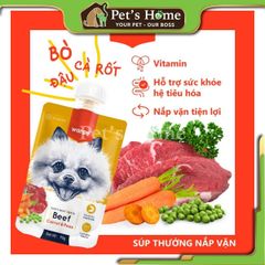 Súp thưởng nắp vặn Wanpy Tasty Meat Paste bánh thưởng dạng sốt kem cho chó nội địa Trung 90g