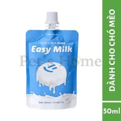 Sữa Easy Milk sữa pha sẵn tối ưu hấp thu cho chó mèo Hàn Quốc gói 50ml