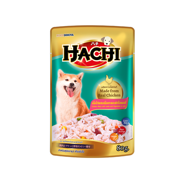 Pate Hachi gà, cừu và rau củ cho chó 80g