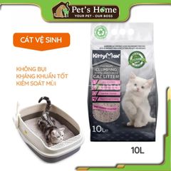 Cát vệ sinh cho mèo Kitty Max cát đất sét 100% Bentonite thấm hút vượt trội và khử mùi tối ưu 10L