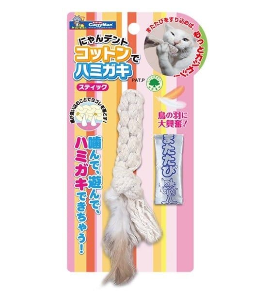 Đồ chơi Cotton lông gà hình que Cattyman
