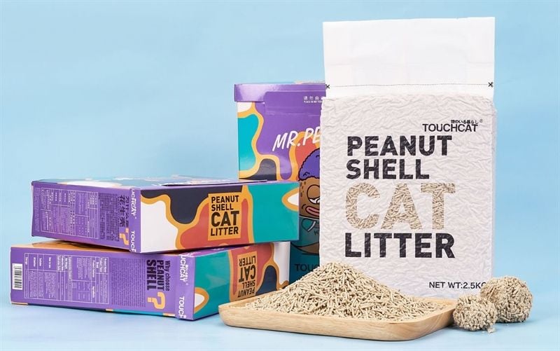 Cát vệ sinh vỏ đậu phông Touchcat 2,5kg