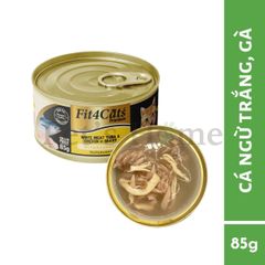 Pate Fit4Cats Premium thức ăn ướt mềm Cá ngừ trắng đóng hộp cho mèo Nhật Bản lon 85g