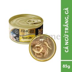 Cá ngừ trắng đóng hộp cho mèo Fit4Cats Premium 85g