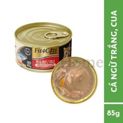 Pate Fit4Cats Premium thức ăn ướt mềm Cá ngừ trắng đóng hộp cho mèo Nhật Bản lon 85g