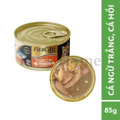 Pate Fit4Cats Premium thức ăn ướt mềm Cá ngừ trắng đóng hộp cho mèo Nhật Bản lon 85g