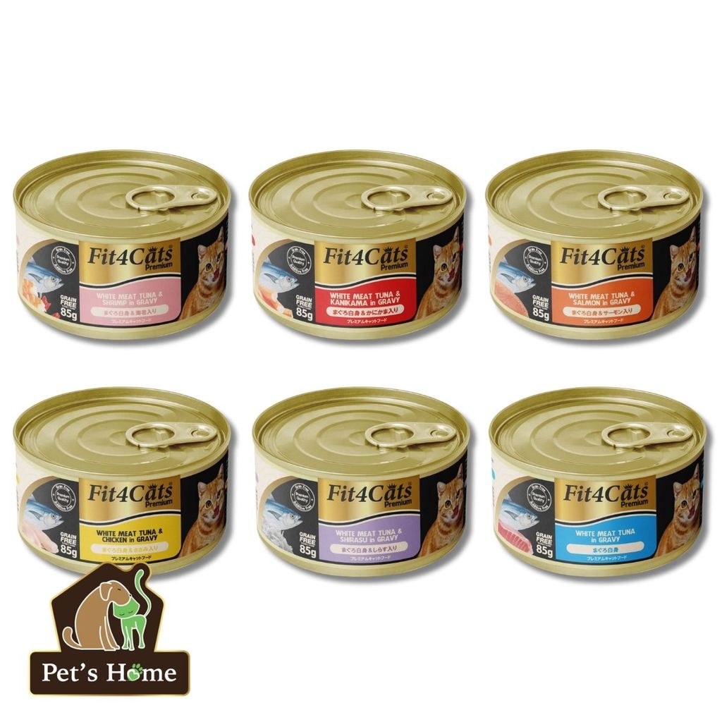 Pate Fit4Cats Premium thức ăn ướt mềm Cá ngừ trắng đóng hộp cho mèo Nhật Bản lon 85g