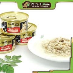 Pate Fit4Cats Premium thức ăn ướt mềm Cá ngừ trắng đóng hộp cho mèo Nhật Bản lon 85g