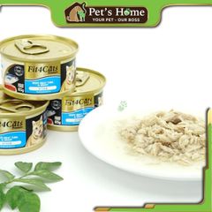 Pate Fit4Cats Premium thức ăn ướt mềm Cá ngừ trắng đóng hộp cho mèo Nhật Bản lon 85g