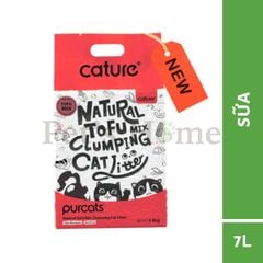 Cát đậu nành Cature Tofu Pellet cát vệ sinh, cát hữu cơ xả được bồn cầu, an toàn với mèo và mèo con