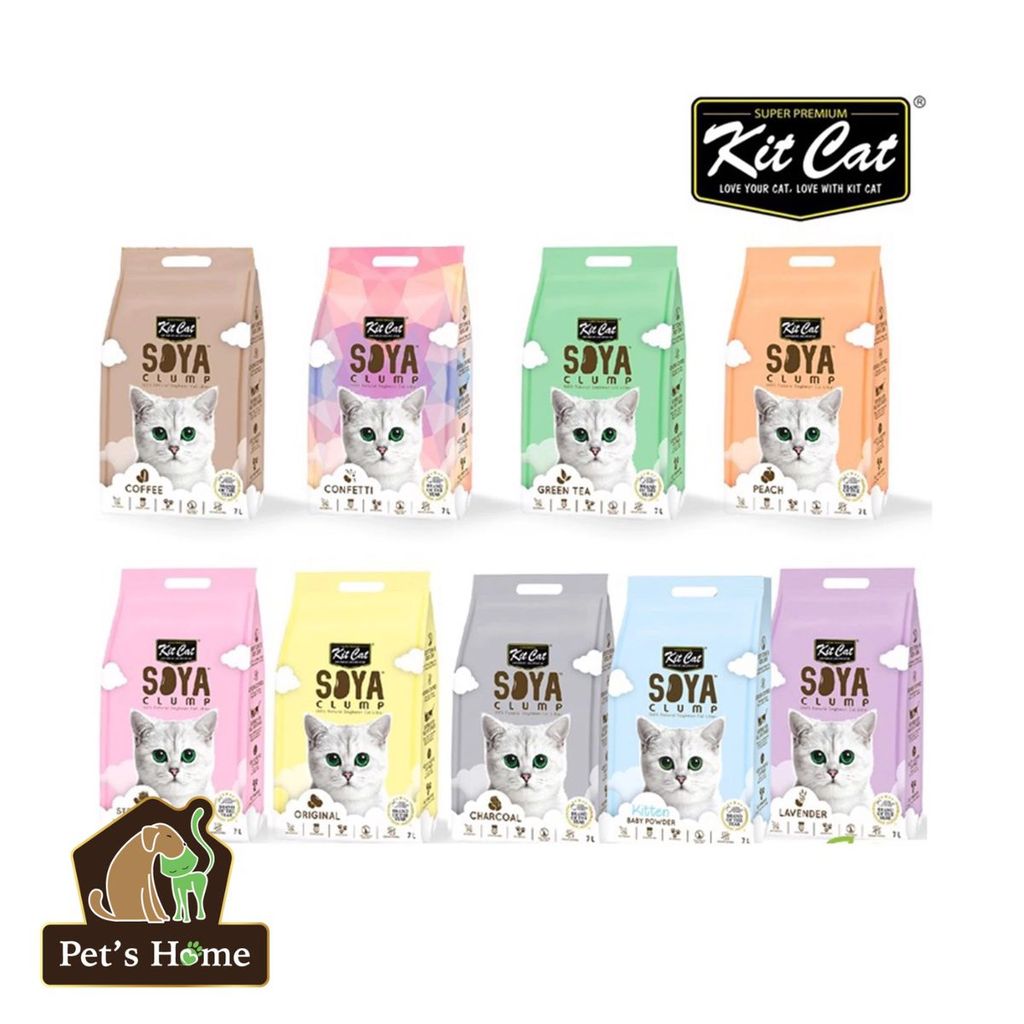 Cát đậu nành KitCat Soya cát vệ sinh, cát hữu cơ xả được bồn cầu không bụi an toàn với mèo, mèo con