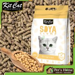 Cát đậu nành KitCat Soya cát vệ sinh, cát hữu cơ xả được bồn cầu không bụi an toàn với mèo, mèo con