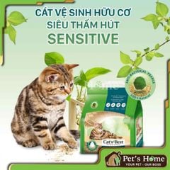 Cát gỗ Cat's Best cát hữu cơ vệ sinh cho mèo Sensitive 8L, 20L