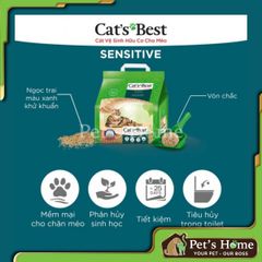 Cát gỗ Cat's Best cát hữu cơ vệ sinh cho mèo Sensitive 8L, 20L