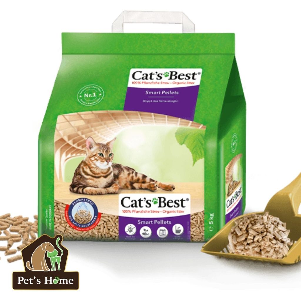 Cát gỗ Cat's Best cát hữu cơ vệ sinh cho mèo lông dài SmartPallets 10L