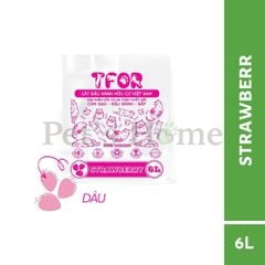 Cát vệ sinh cho mèo TFOR 6L cát đậu nành hữu cơ có thể xả bồn cầu