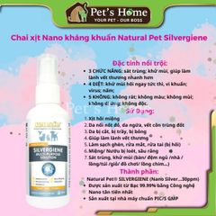 Chai xịt Silvergiene mau lành vết thương cho chó mèo 60ml