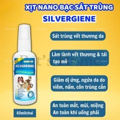 Chai xịt Silvergiene mau lành vết thương cho chó mèo 60ml