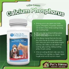 Viên Canxi Calcium Phosphorus PetAg hộp 50 viên