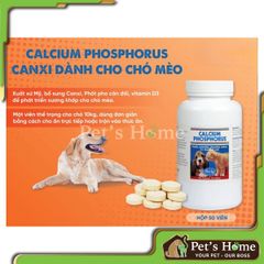 Viên Canxi Calcium Phosphorus PetAg hộp 50 viên