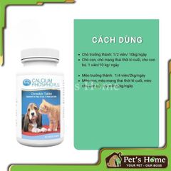 Viên nhai PetAg Calcium Phosphorus viên Canxi cho chó mèo Mỹ hộp 50 viên