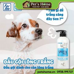 Dầu gội và xả Forbis Forcans sữa tắm cho chó mèo lông trắng / lông xoăn / chó mèo con 550ml