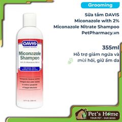 Sữa tắm Davis sữa tắm dành cho chó mèo viêm da, nấm da, ghẻ Mỹ 355ml