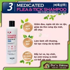 Sữa tắm Budle Budle dầu gội giảm ve, viêm da, vảy gàu cho chó Hàn Quốc 300ml