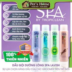 Dầu gội SPA Tropiclean Pet Shampoo sữa tắm lưu hương, không gây dị ứng, cay mắt cho chó mèo Mỹ 473ml