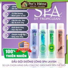 Dầu gội SPA Tropiclean Pet Shampoo sữa tắm lưu hương, không gây dị ứng, cay mắt cho chó mèo Mỹ 473ml