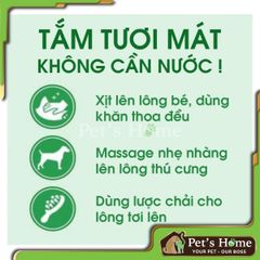 Dầu tắm khô cho chó mèo Tropiclean Waterless Shampoo 220ml