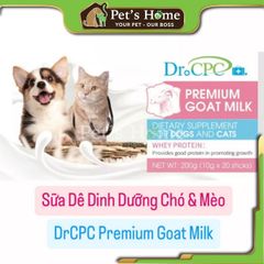 Sữa Dr CPC Premium Goat Milk sữa dê kích thích ăn uống cho chó mèo Mỹ hộp 200g