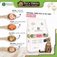 Hạt Natural Core EcoC1 [5kg] thức ăn đa đạm cho mèo mọi lứa tuổi Hàn Quốc