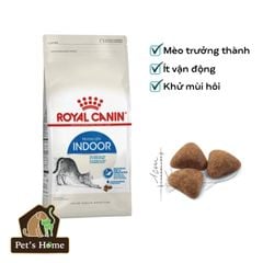 Hạt Royal Canin Indoor [2kg - 1kg - 400g] thức ăn cho mèo trong nhà giảm mùi hôi Pháp