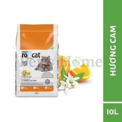 Cát mèo Rocat cát vệ sinh, cát sỏi cát đất sét không bụi siêu thấm hút, khử mùi túi to 20L