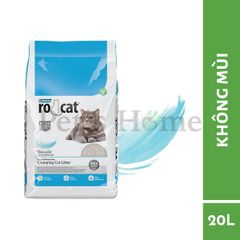 Cát mèo Rocat cát vệ sinh, cát sỏi cát đất sét không bụi siêu thấm hút, khử mùi túi to 20L