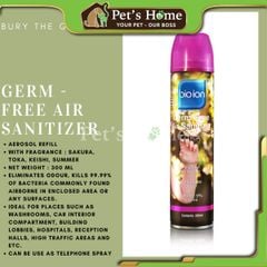 Chai xịt khử mùi và diệt trùng không khí Bio ion Germ Free Air Sanitizer 300ml