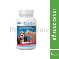 Viên nhai PetAg Calcium Phosphorus viên Canxi cho chó mèo Mỹ hộp 50 viên