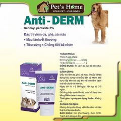 Kem bôi Anti Derm đặc trị viêm da, ghẻ, xà mâu cho chó, mèo 50g