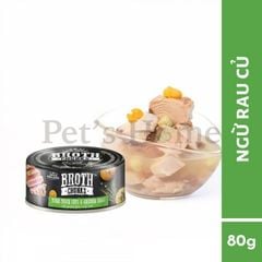 Pate Absolute Holistic Broth Chunks thịt cá, gà cắt khúc bổ sung dinh dưỡng cho chó mèo Mỹ 80g