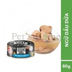 Pate Absolute Holistic Broth Chunks thịt cá, gà cắt khúc bổ sung dinh dưỡng cho chó mèo Mỹ 80g